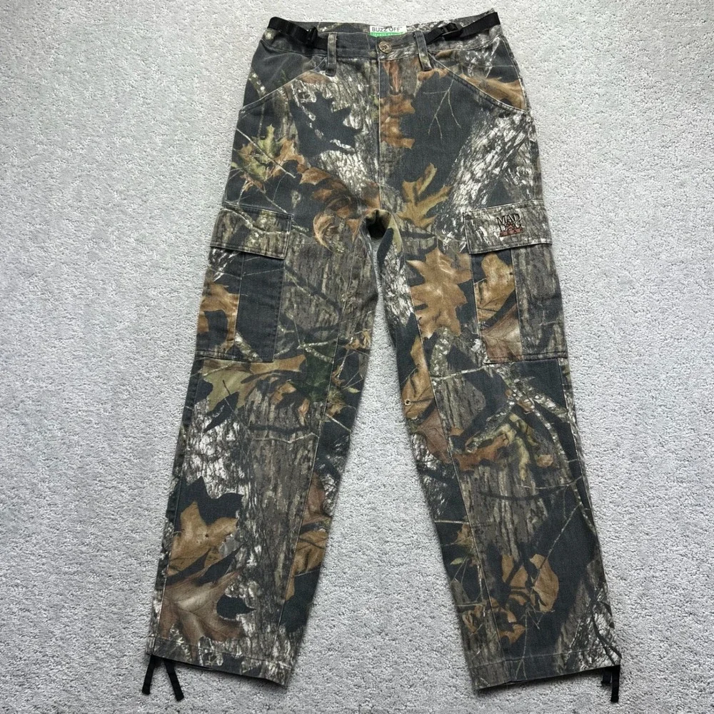 Mad Dog Gear Cargo Pants Mens 32 Brown Camo Buzz Off Outdoor Gorpcore‎ Skate Y2k